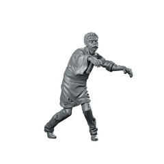 Morris Zombie Miniature Lurching Undead Civilian Figure Miniature 360 Spin 01