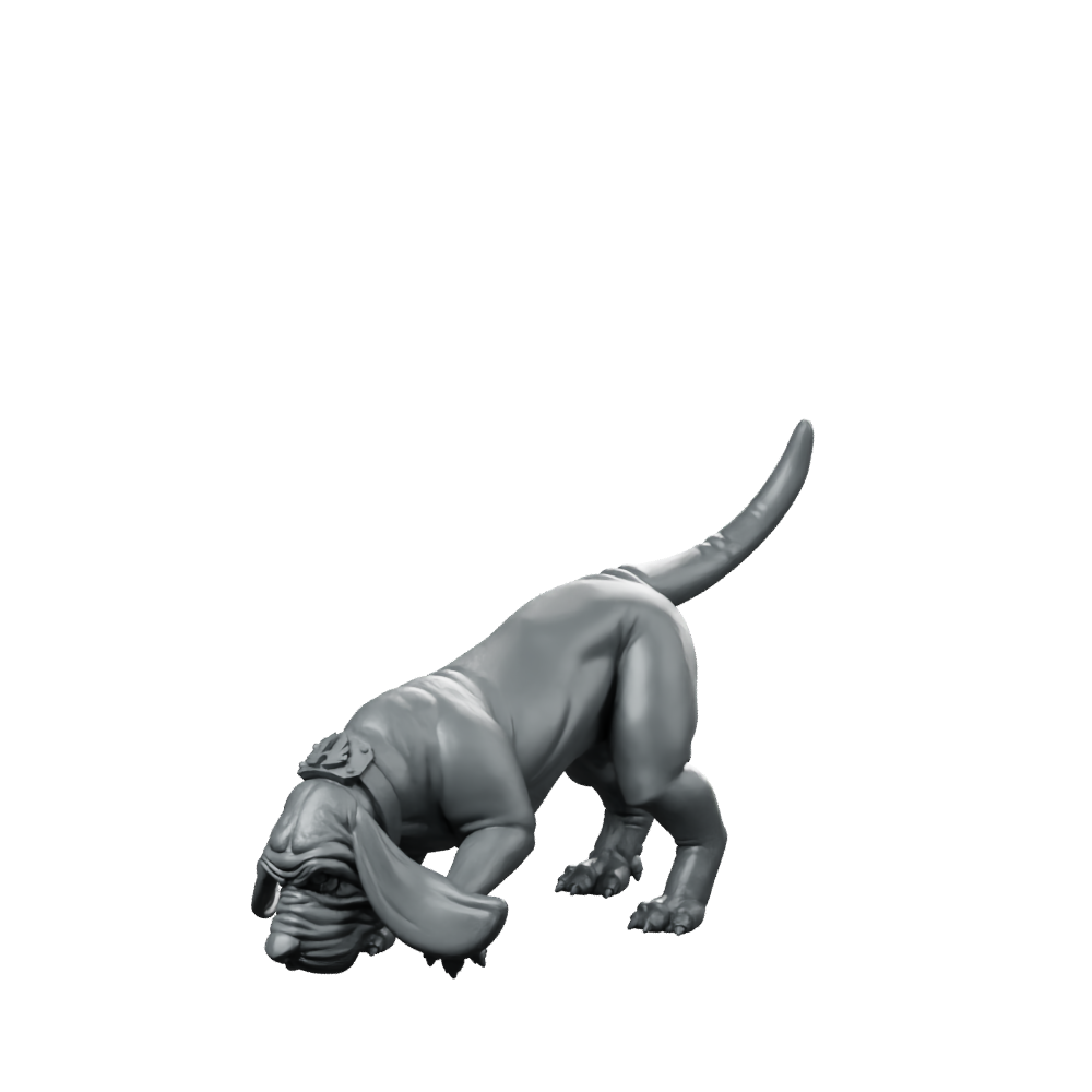 Moss Hound Miniature Tracking Companion Fantasy D&D Miniature 360 Spin 01