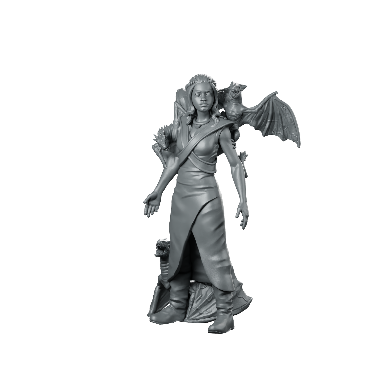 Mother Of Dragons Miniature Dark Sorceress Familiar Miniature 360 Spin 01
