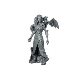 Mother Of Dragons Miniature Dark Sorceress Familiar Miniature 360 Spin 01
