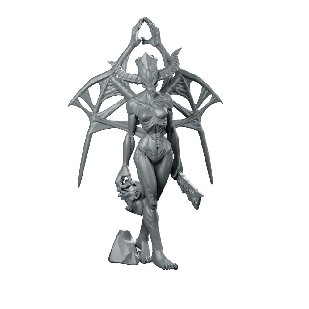 Mother Priest Miniature Demonic Winged Oracle Cleric - CastNPlay - We Print Miniatures