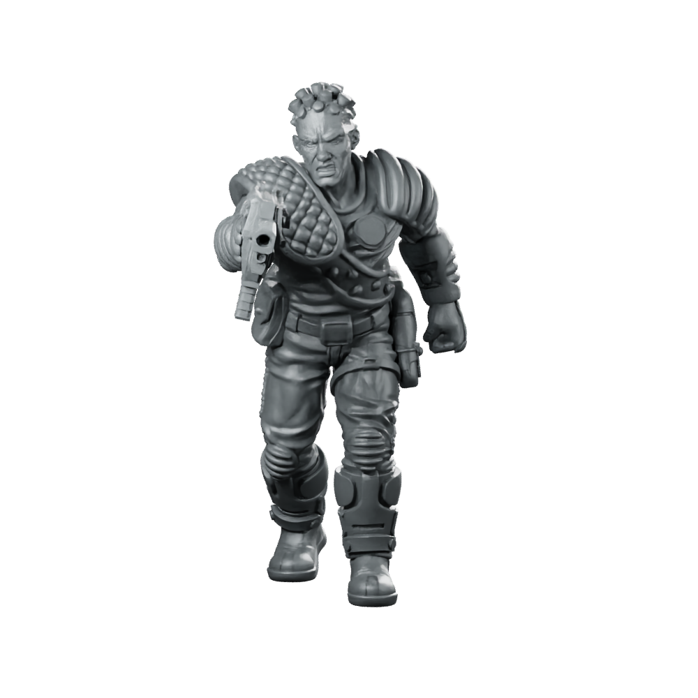 Mr Mac Krunchy Bounty Hunter Miniature Sci-Fi Miniature 360 Spin 01