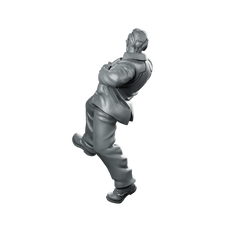 Mryuma Cyberpunk Miniature Quick-Draw Pistol Gunfighter Operative Miniature 360 Spin 01