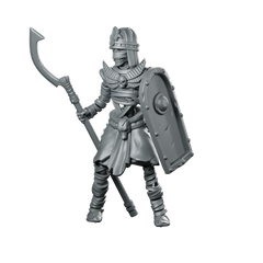 Mummy 04 Miniature Undead Legionary Spearman Shield Miniature 360 Spin 01