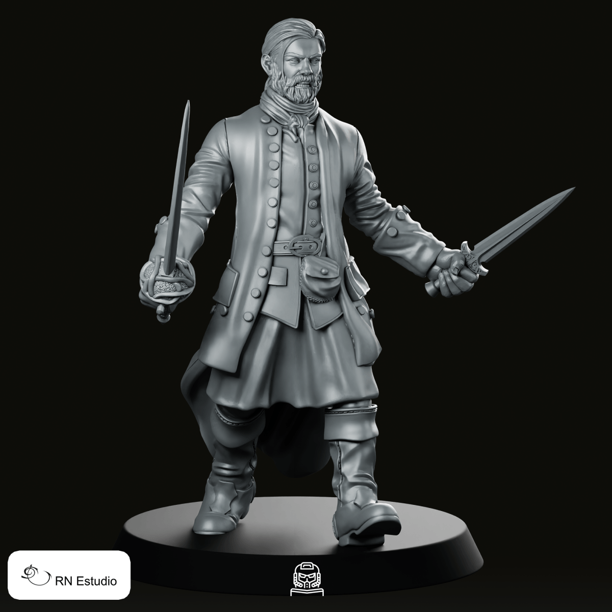 Murtagh Scottish Time Traveller Miniature - RN Estudio - We Print Miniatures