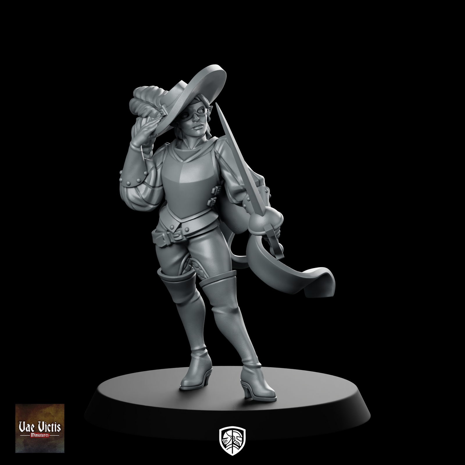 Musketeer Fantasy Miniature Swashbuckler Duelist Swordsman Hero Figure