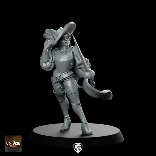 Musketeer Fantasy Miniature Swashbuckler Duelist Swordsman Hero Figure