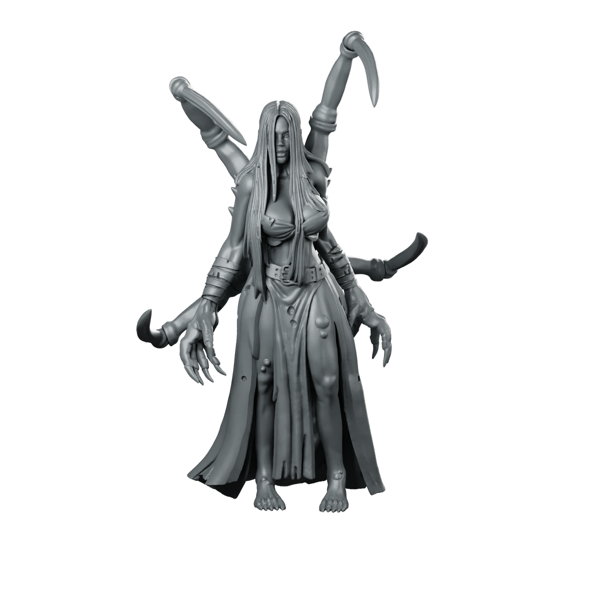 Mutant Girl 1 Miniature Spider Priestess Miniature 360 Spin 01