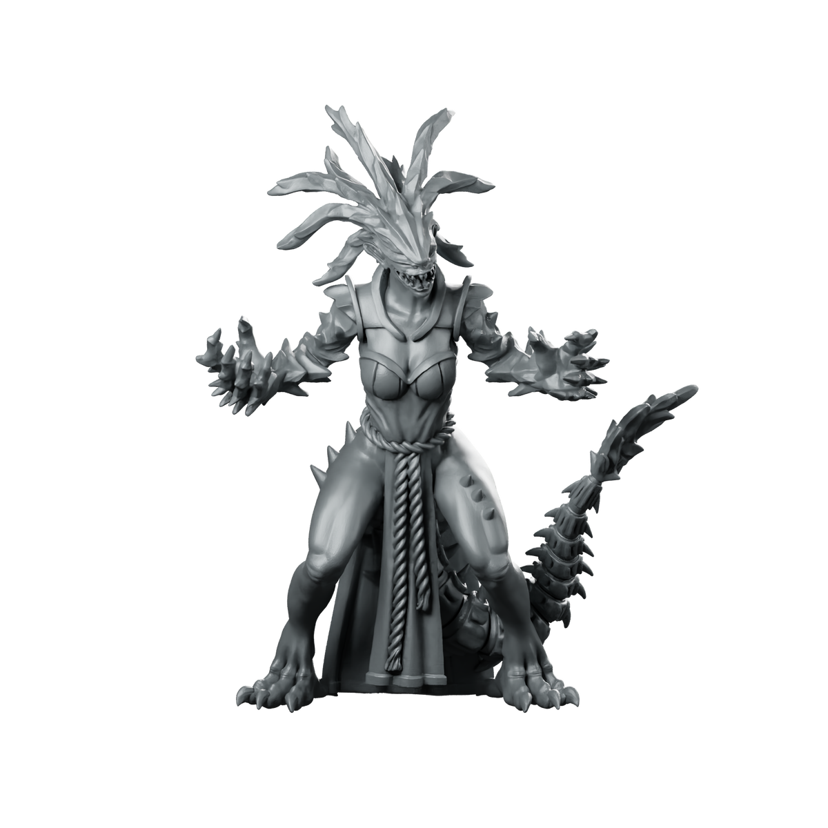 Mutant Girl 2 Miniature Serpent Demon Matriarch Miniature 360 Spin 01
