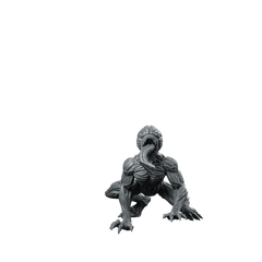 Mutant Zombie 1 Miniature Alien Xenomorph Creature Miniature 360 Spin 01