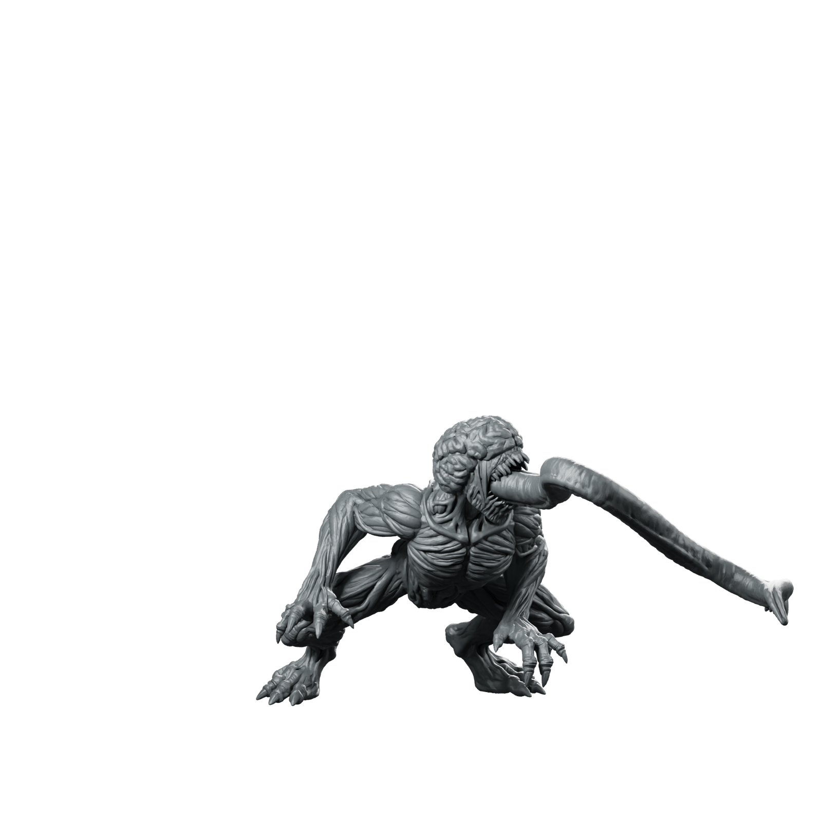 Mutant Zombie 2 Sci fi Alien Creature Miniature 360 Spin 01
