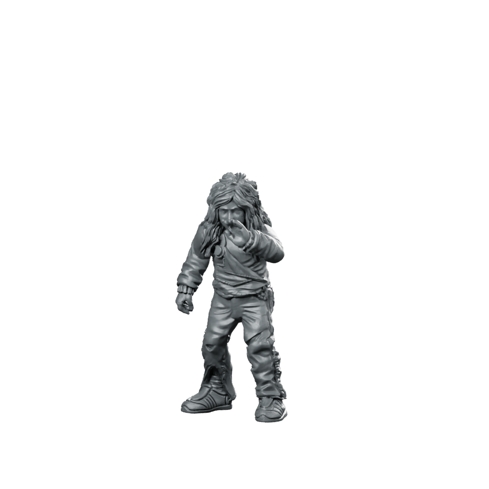 Mute Civilian Survivor Miniature 360 Spin 01