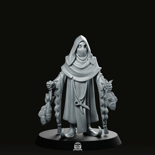 Mysterious Fish Vendor Miniature - Vae Victus Miniatures - We Print Miniatures