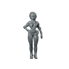Nancy Netstrider Cyberpunk Miniature Female Hacker Operative Miniature 360 Spin 01