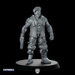 Nashville Cyberpunk Male Miniature Augmented Gunman Sci - Fi - Papsikels Miniatures - We Print Miniatures