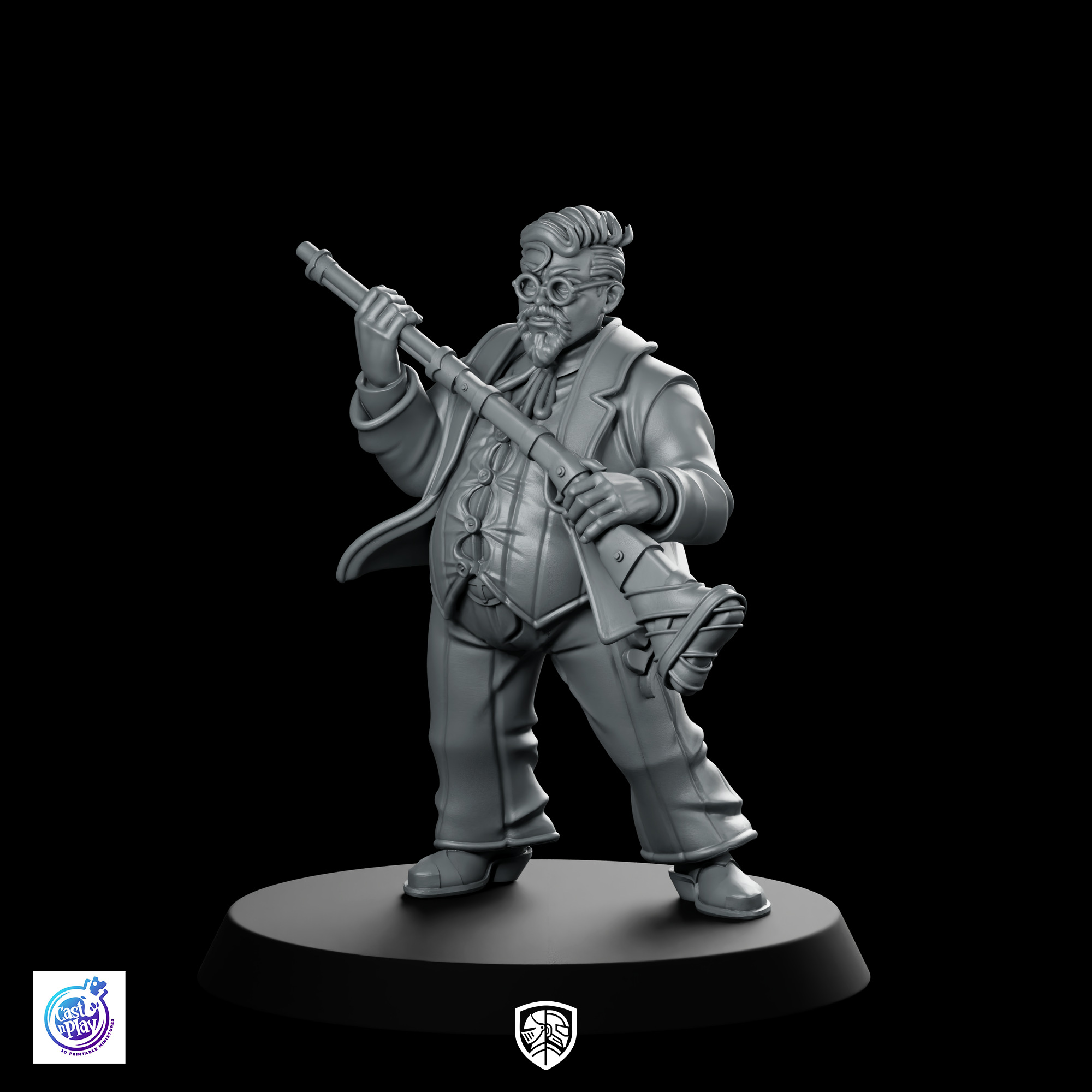 Nathaniel Cowboy Miniature Resin Gunslinger Rifleman | We Print Miniatures