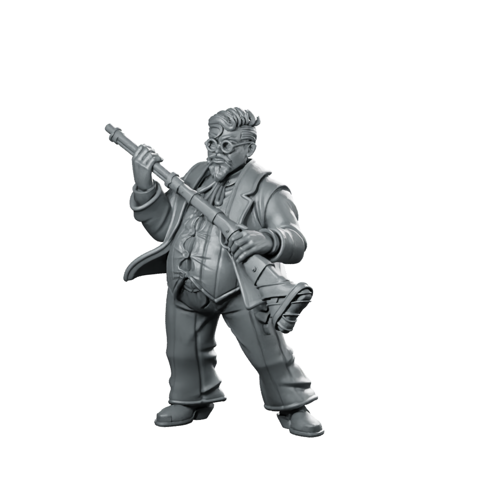 Nathaniel Cowboy Miniature Resin Gunslinger Rifleman Miniature 360 Spin 01