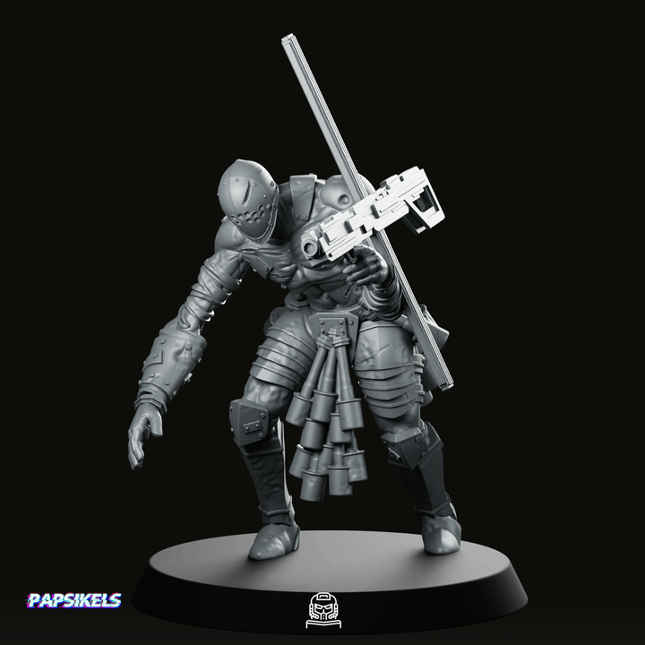 Schützengrabensoldat, Nazarener-Kommunikant, zielt mit Miniatur