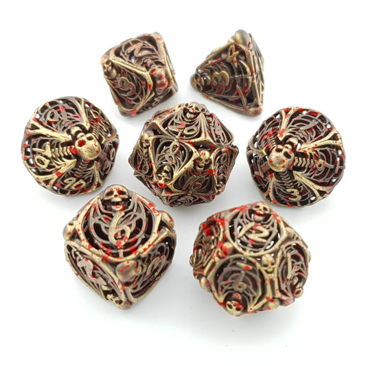 Necromancer's Fortune | Hollow Metal Dice | 7 Piece Set - Tabletop Dominion - We Print Miniatures