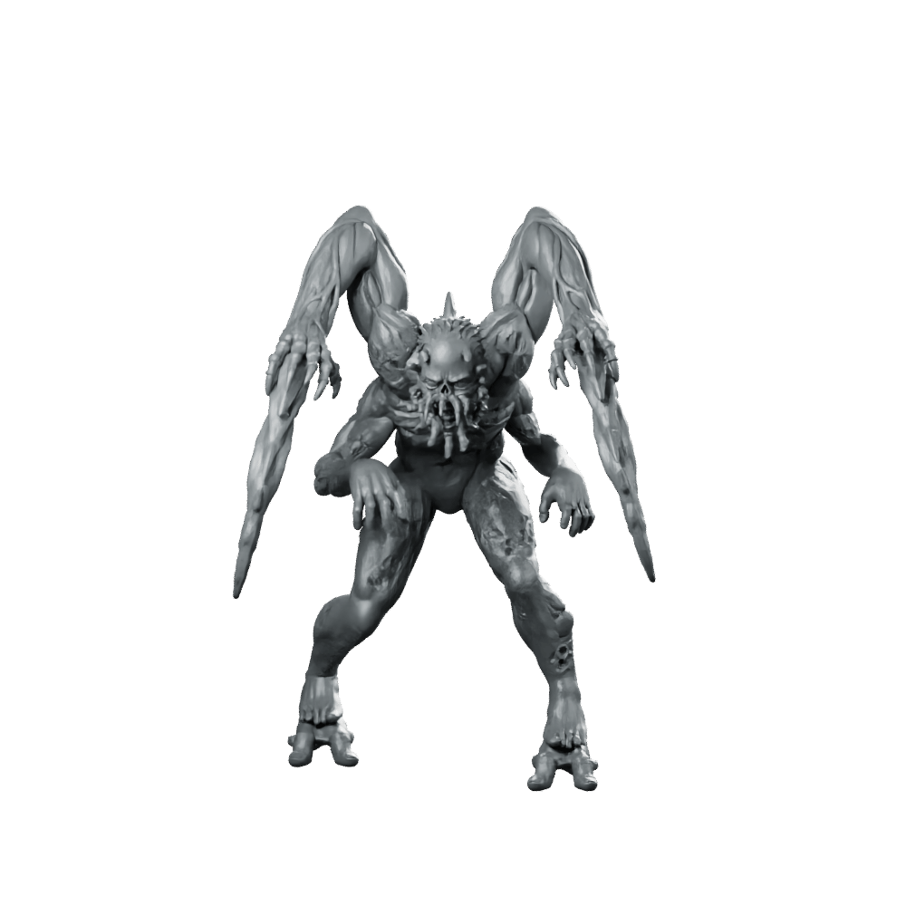 Necromorph Slasher 1 Miniature Horror Alien Mutant - Papsikels Miniatures - We Print Miniatures
