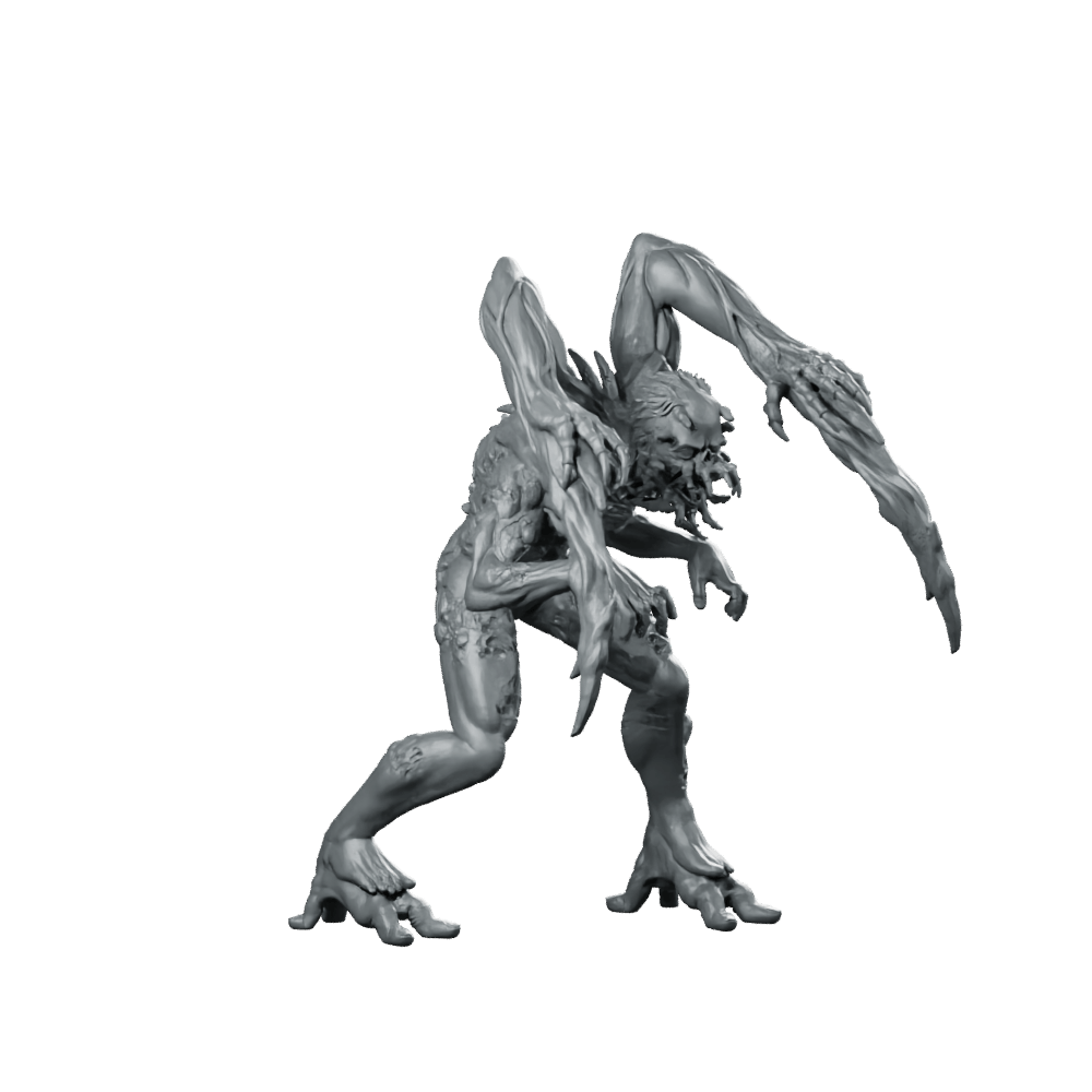 Necromorph Slasher 1 Miniature Horror Alien Mutant - Papsikels Miniatures - We Print Miniatures