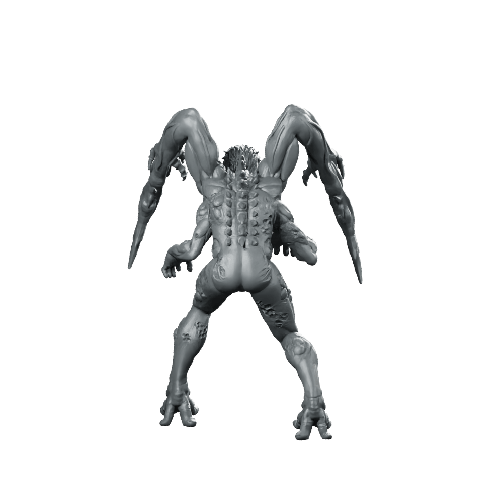 Necromorph Slasher 1 Miniature Horror Alien Mutant - Papsikels Miniatures - We Print Miniatures