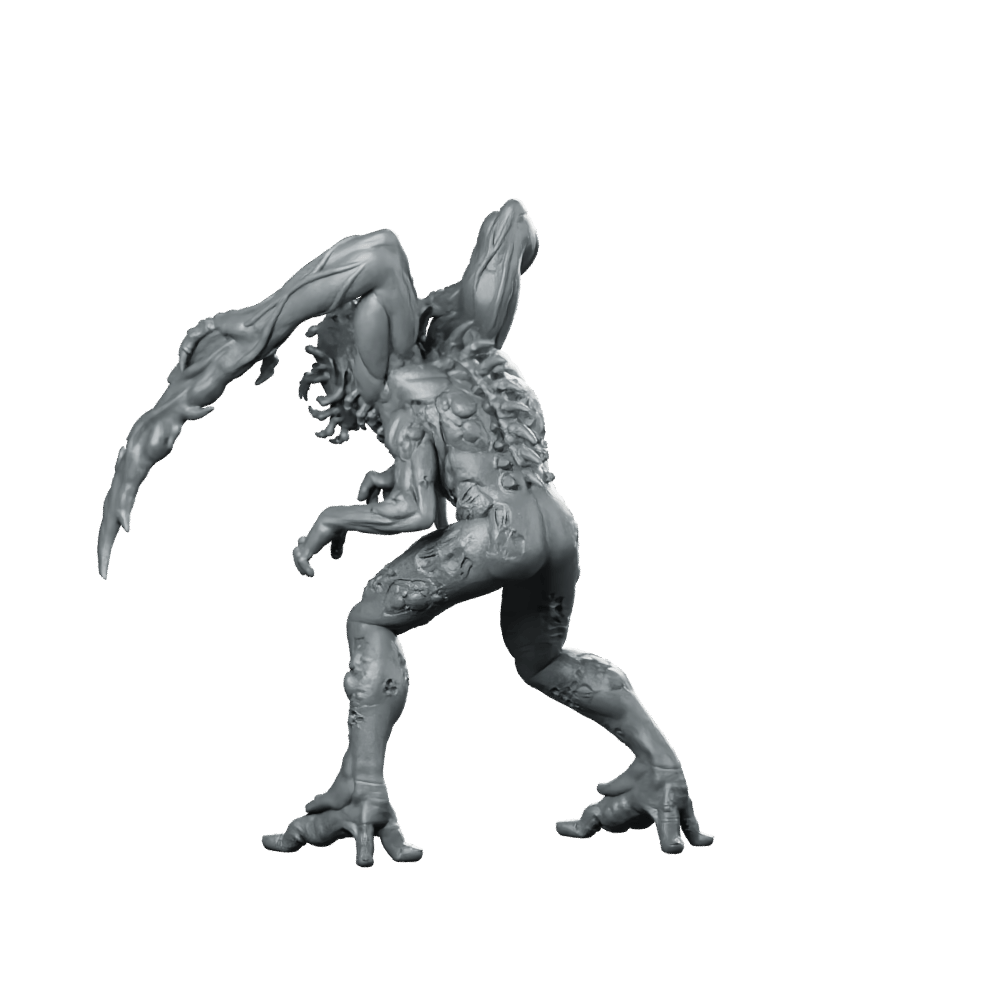 Necromorph Slasher 1 Miniature Horror Alien Mutant - Papsikels Miniatures - We Print Miniatures