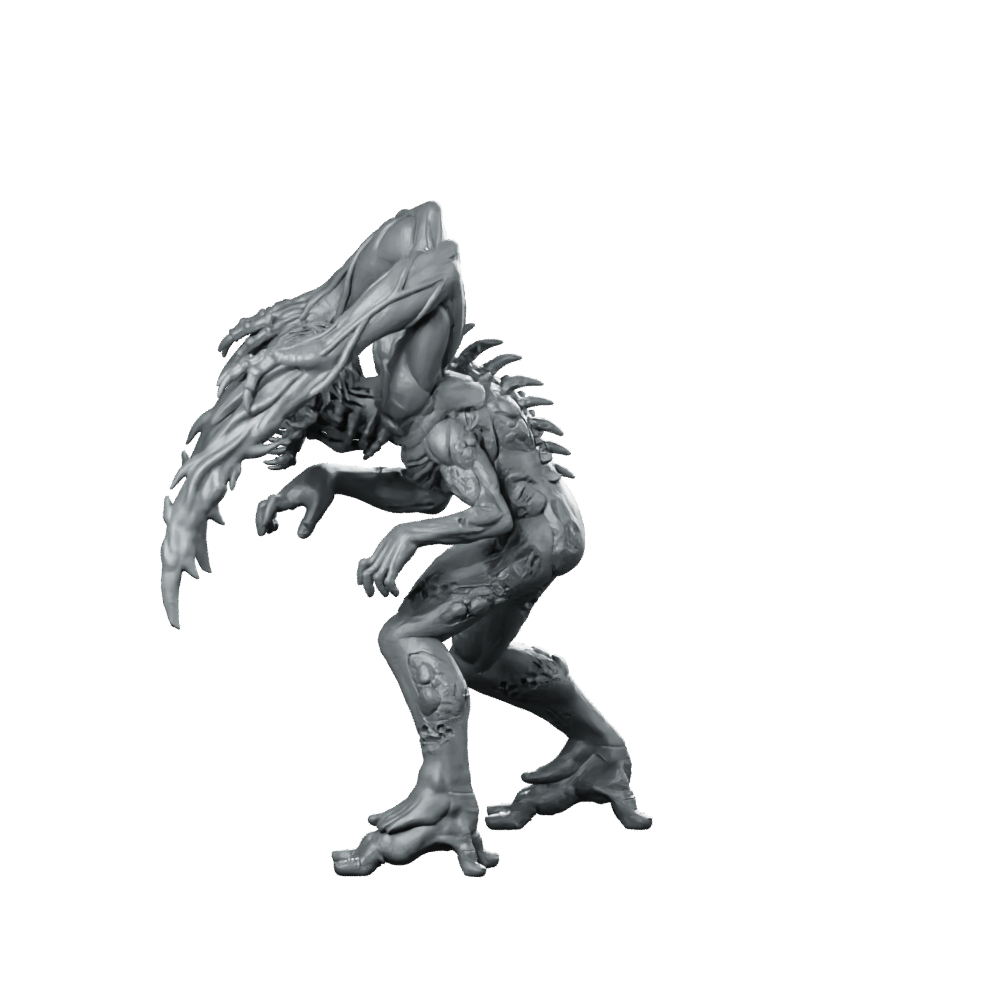 Necromorph Slasher 1 Miniature Horror Alien Mutant - Papsikels Miniatures - We Print Miniatures