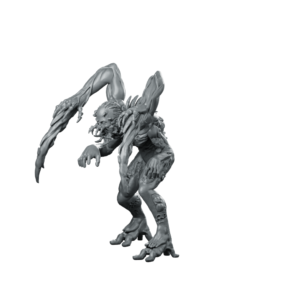 Necromorph Slasher 1 Miniature Horror Alien Mutant - Papsikels Miniatures - We Print Miniatures