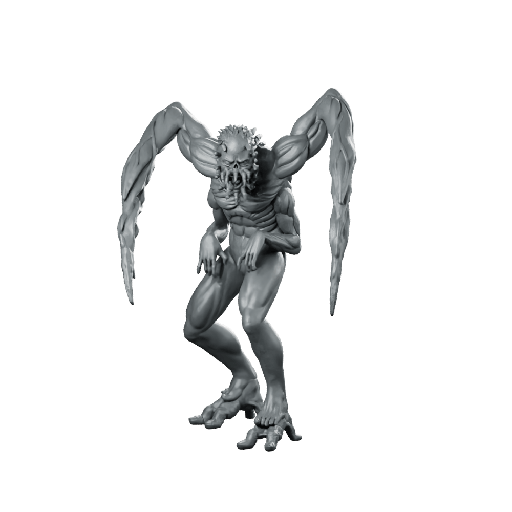 Necromorph Slasher 5 Miniature Alien Horror Creature - Papsikels Miniatures - We Print Miniatures
