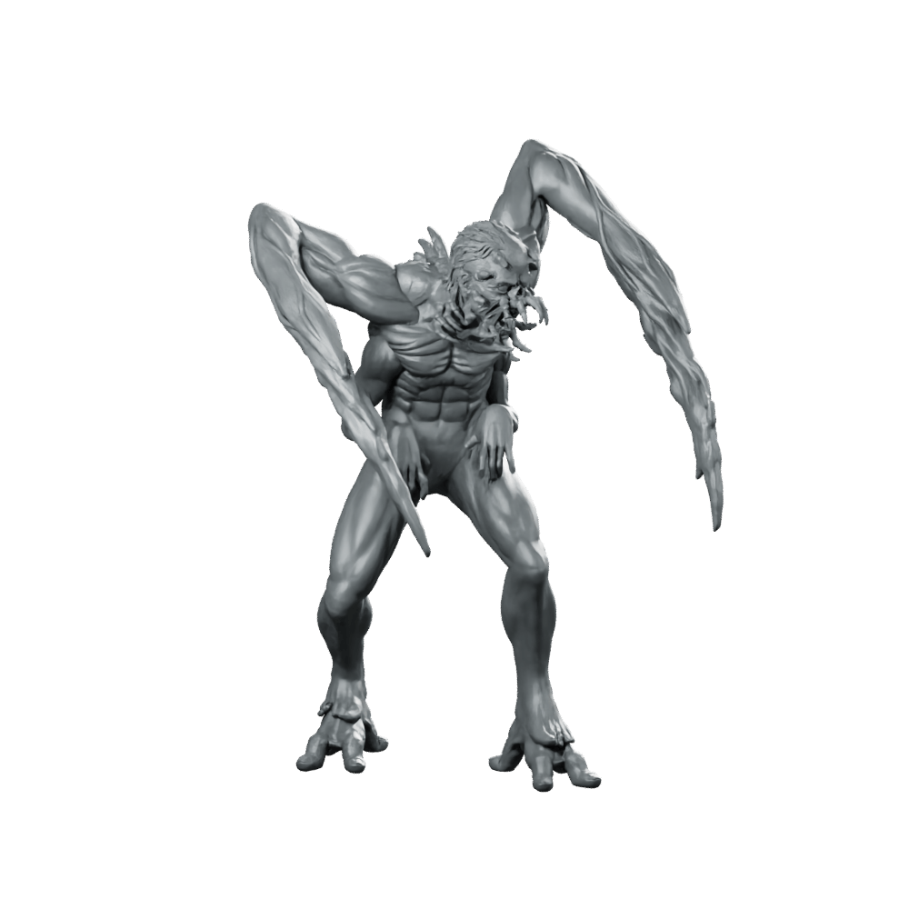 Necromorph Slasher 5 Miniature Alien Horror Creature - Papsikels Miniatures - We Print Miniatures