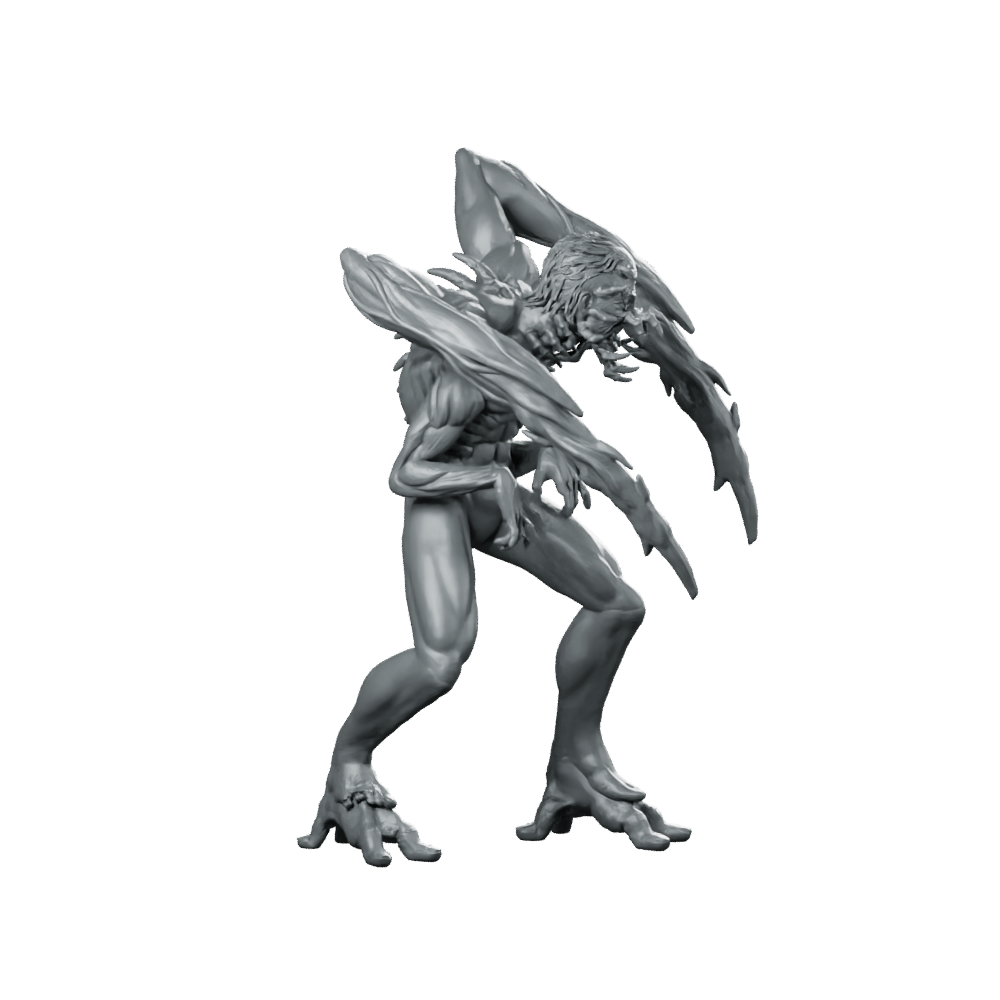 Necromorph Slasher 5 Miniature Alien Horror Creature - Papsikels Miniatures - We Print Miniatures