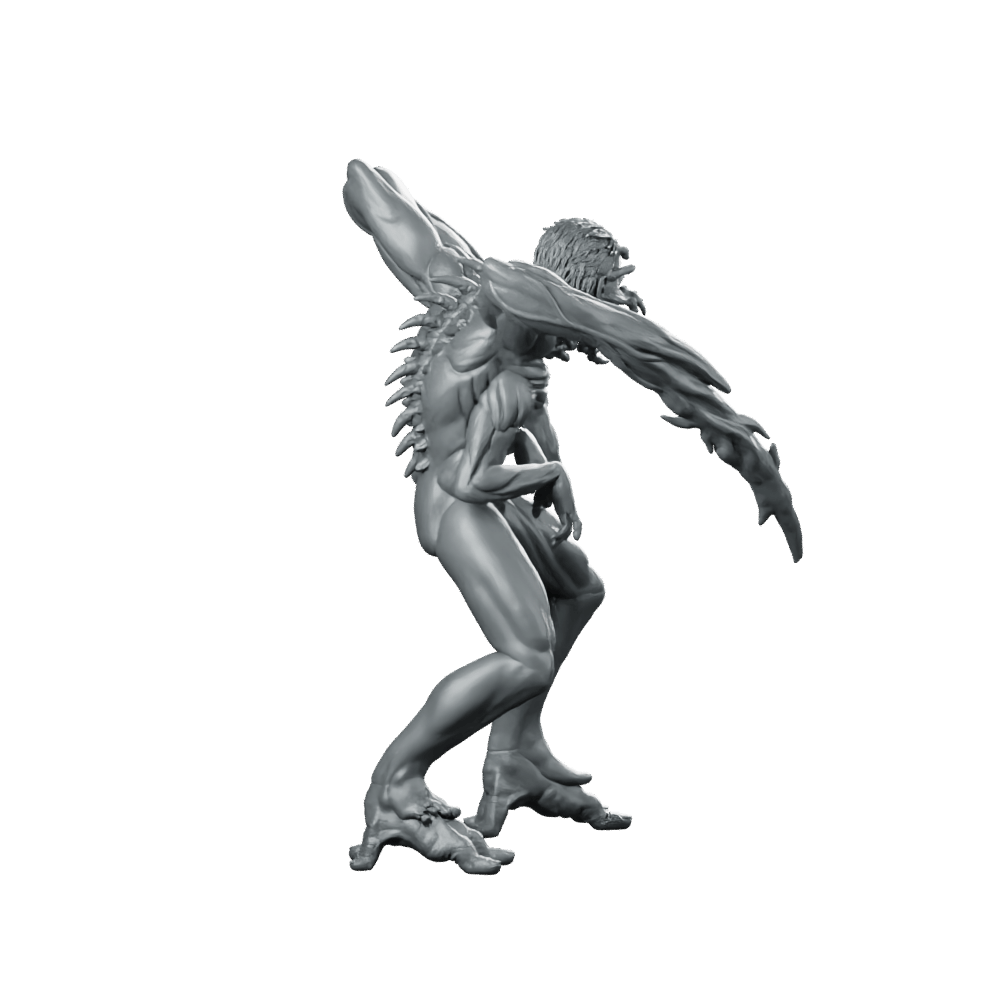 Necromorph Slasher 5 Miniature Alien Horror Creature - Papsikels Miniatures - We Print Miniatures