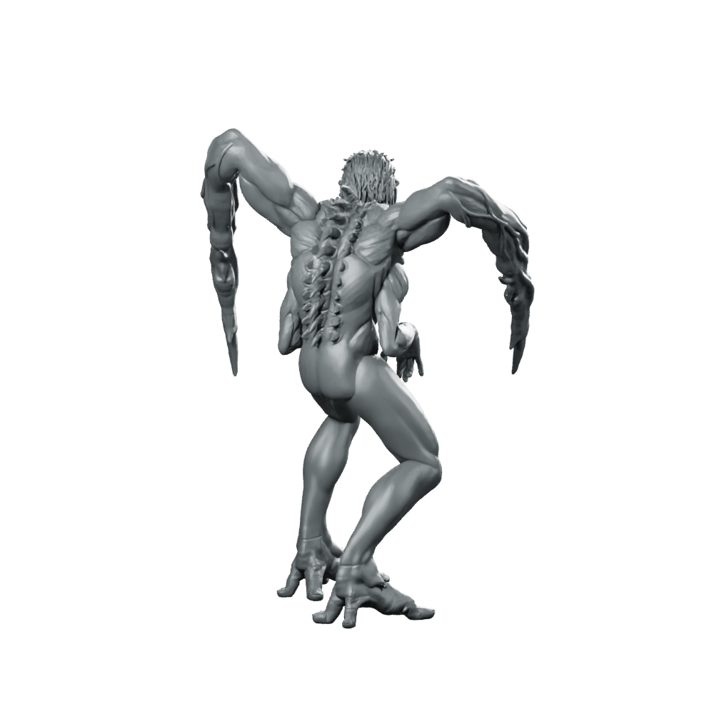 Necromorph Slasher 5 Miniature Alien Horror Creature - Papsikels Miniatures - We Print Miniatures