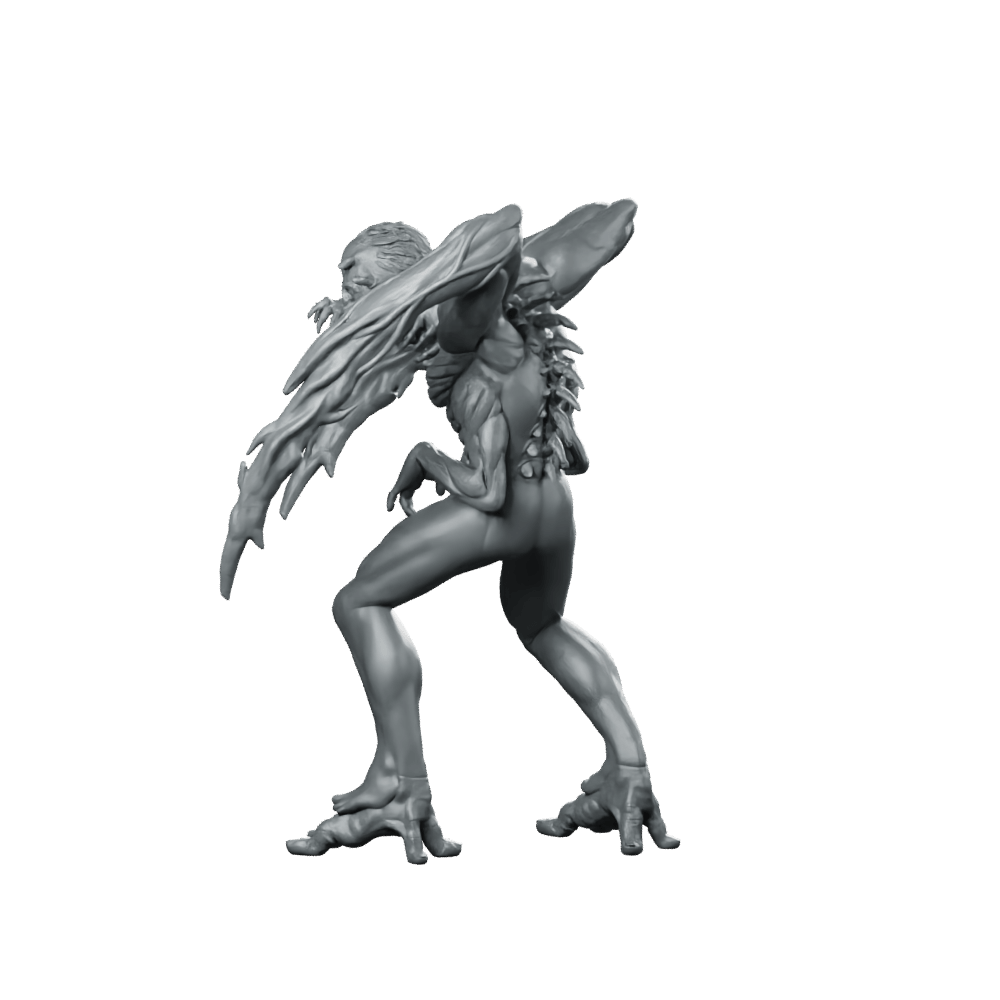 Necromorph Slasher 5 Miniature Alien Horror Creature - Papsikels Miniatures - We Print Miniatures
