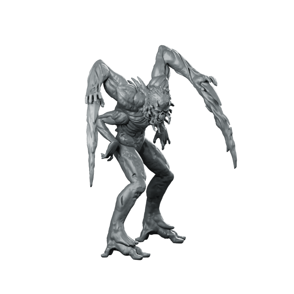 Necromorph Slasher 6 Miniature Sci - Fi Horror Alien - Papsikels Miniatures - We Print Miniatures