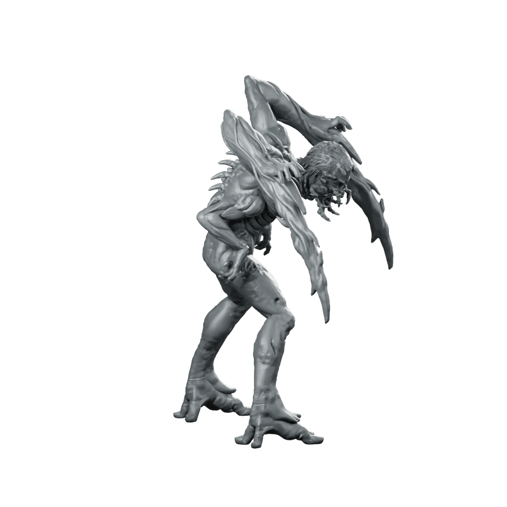 Necromorph Slasher 6 Miniature Sci - Fi Horror Alien - Papsikels Miniatures - We Print Miniatures
