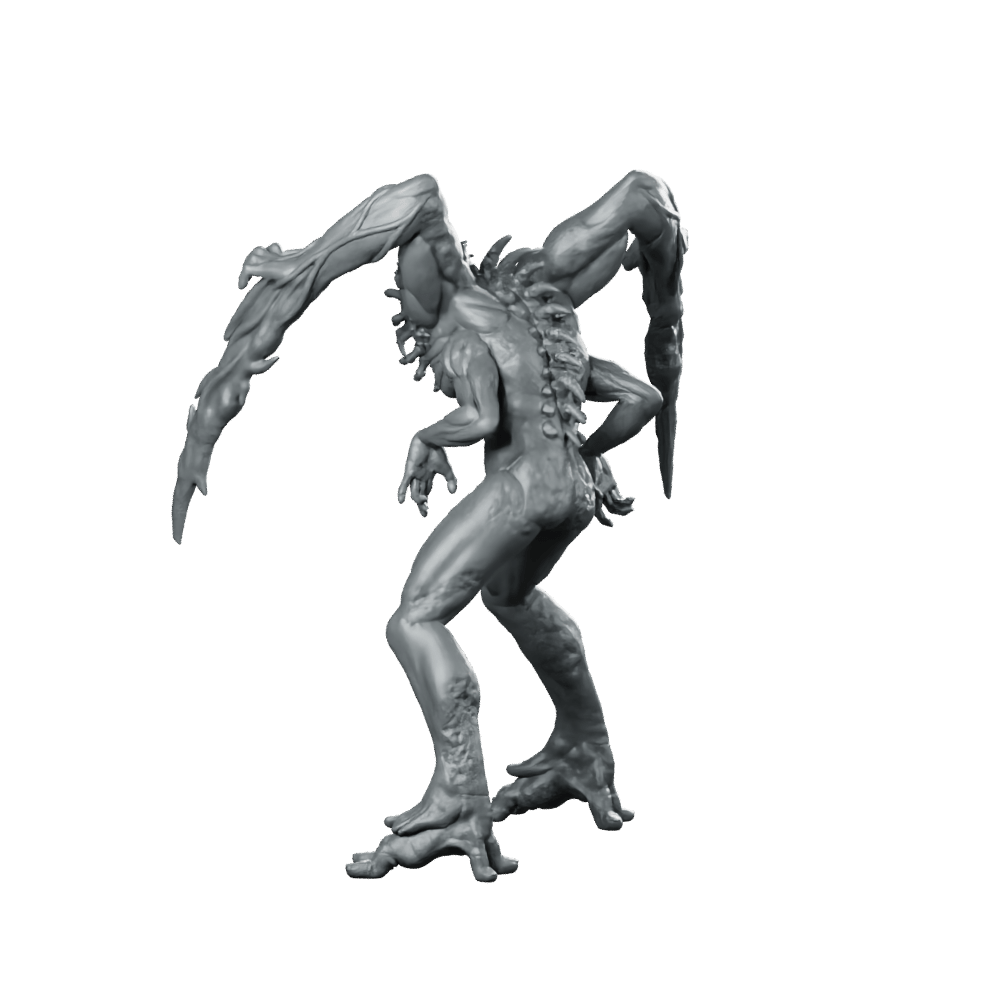 Necromorph Slasher 6 Miniature Sci - Fi Horror Alien - Papsikels Miniatures - We Print Miniatures