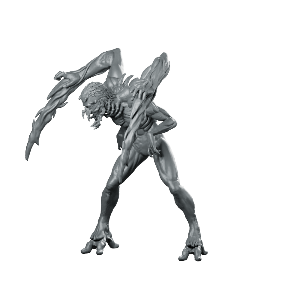 Necromorph Slasher 6 Miniature Sci - Fi Horror Alien - Papsikels Miniatures - We Print Miniatures