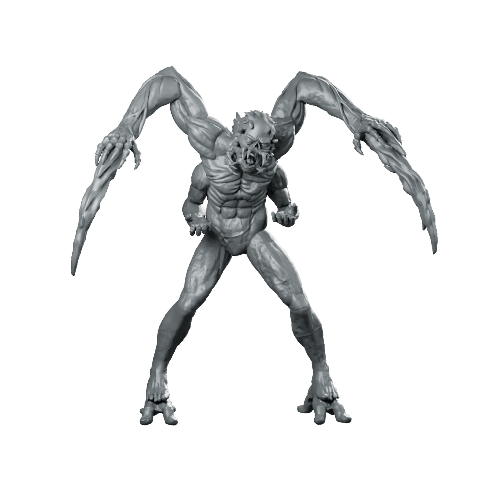 Necromorph Slasher 7 Miniature Sci - Fi Horror Alien - Papsikels Miniatures - We Print Miniatures