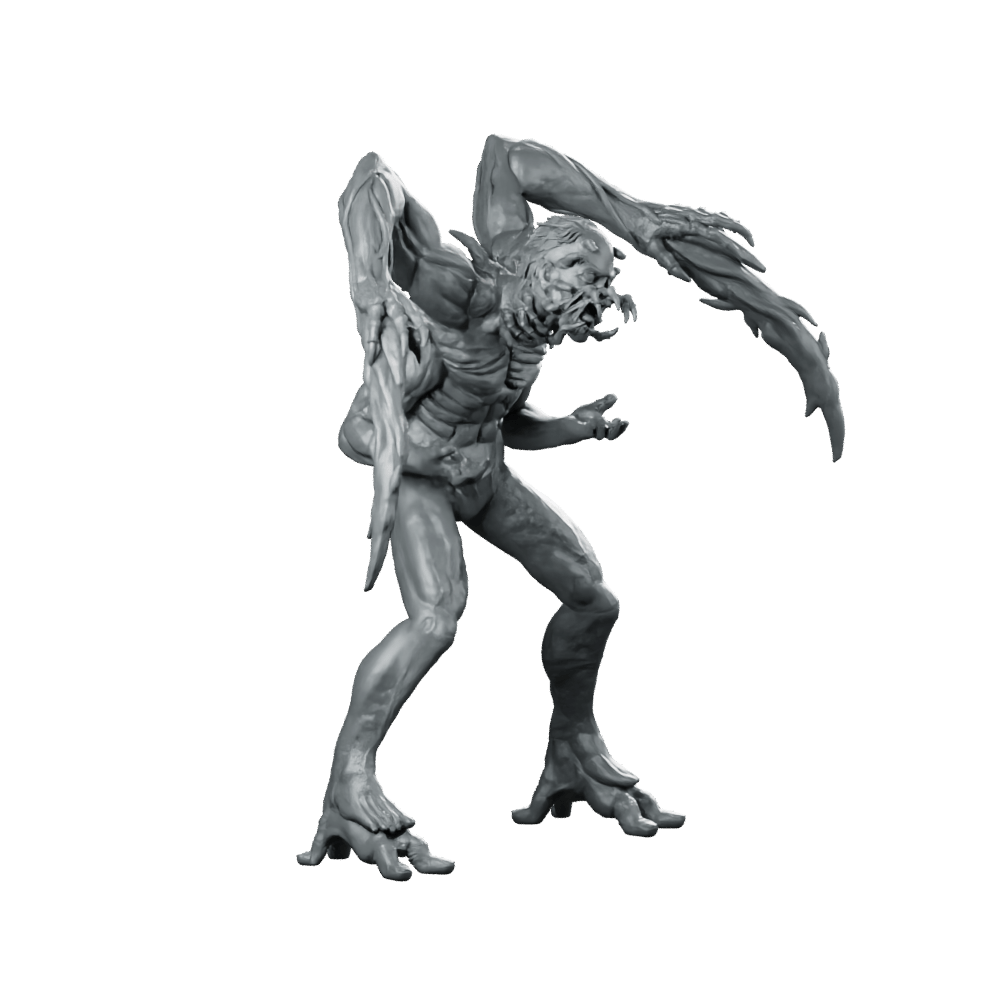 Necromorph Slasher 7 Miniature Sci - Fi Horror Alien - Papsikels Miniatures - We Print Miniatures