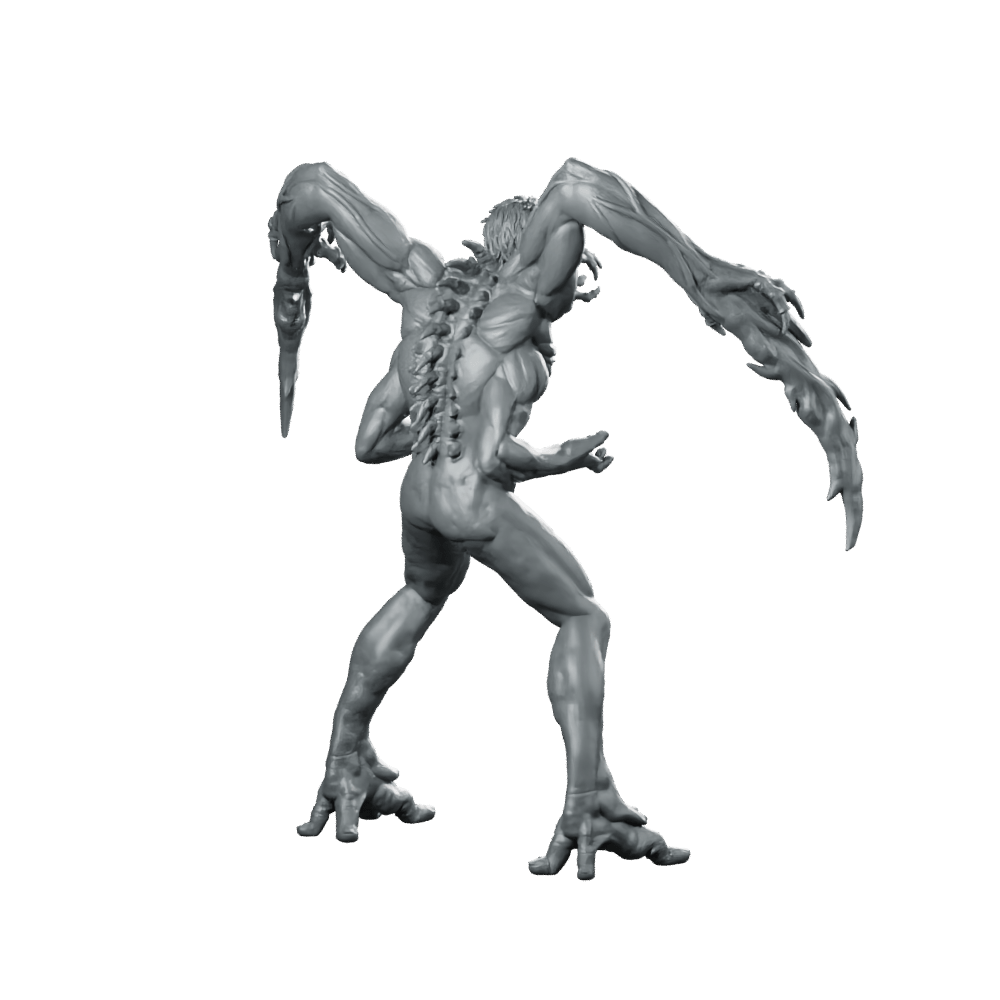 Necromorph Slasher 7 Miniature Sci - Fi Horror Alien - Papsikels Miniatures - We Print Miniatures