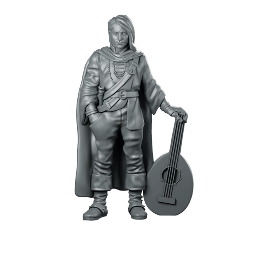 Neville Bard Miniature Fantasy Musician RPG Hero - RN Estudio - We Print Miniatures