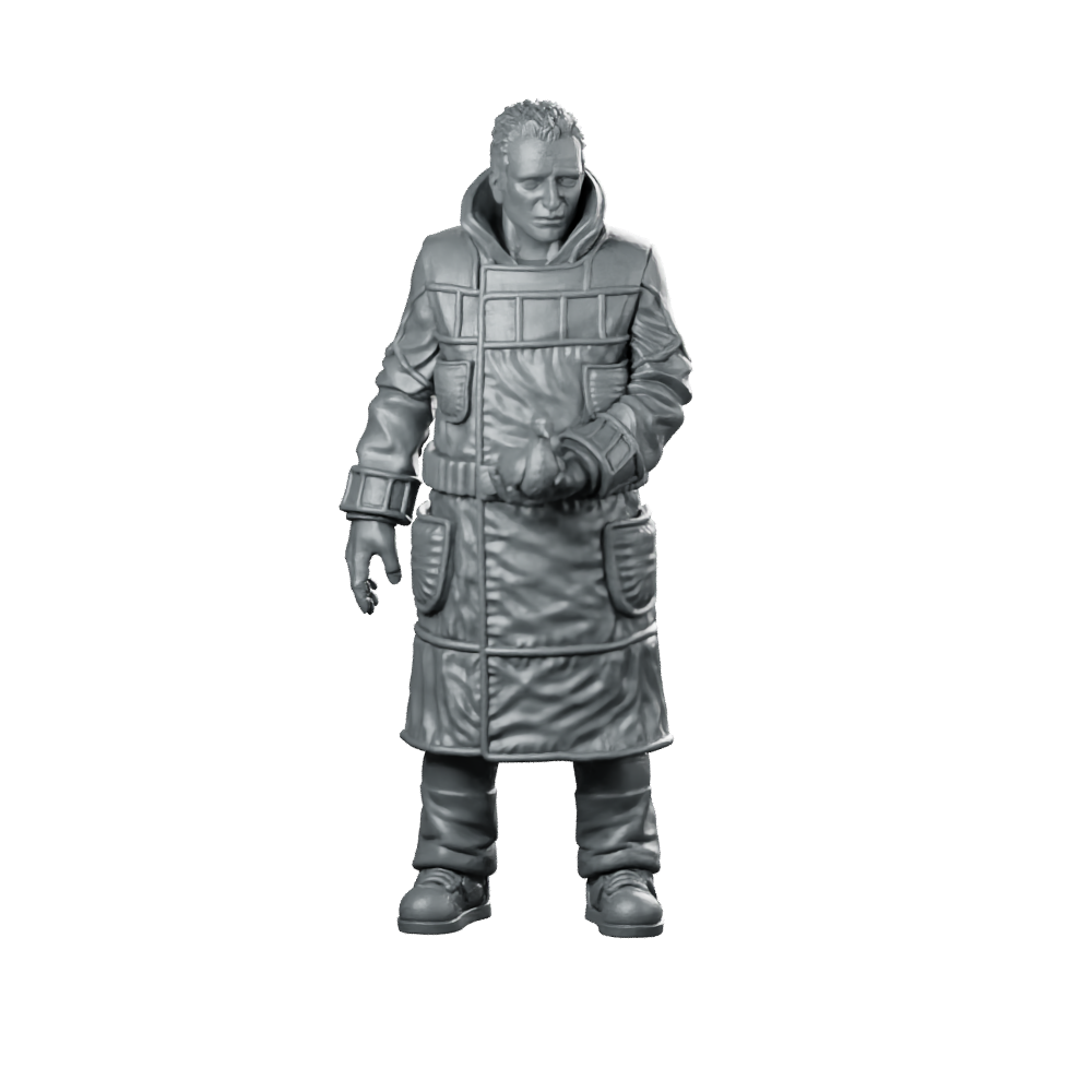 Nexus 6 Renegade Combat Replicant Miniature Cyberpunk Operative Miniature 360 Spin 01