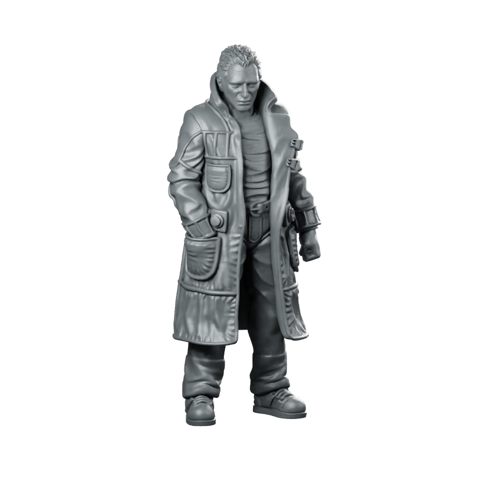 Nexus 6 Rogue Hijacker Replicant Miniature Cyberpunk Miniature 360 Spin 01