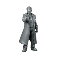 Nexus 6 Rogue Replicant Leader Miniature Cyberpunk Revolver Miniature 360 Spin 01