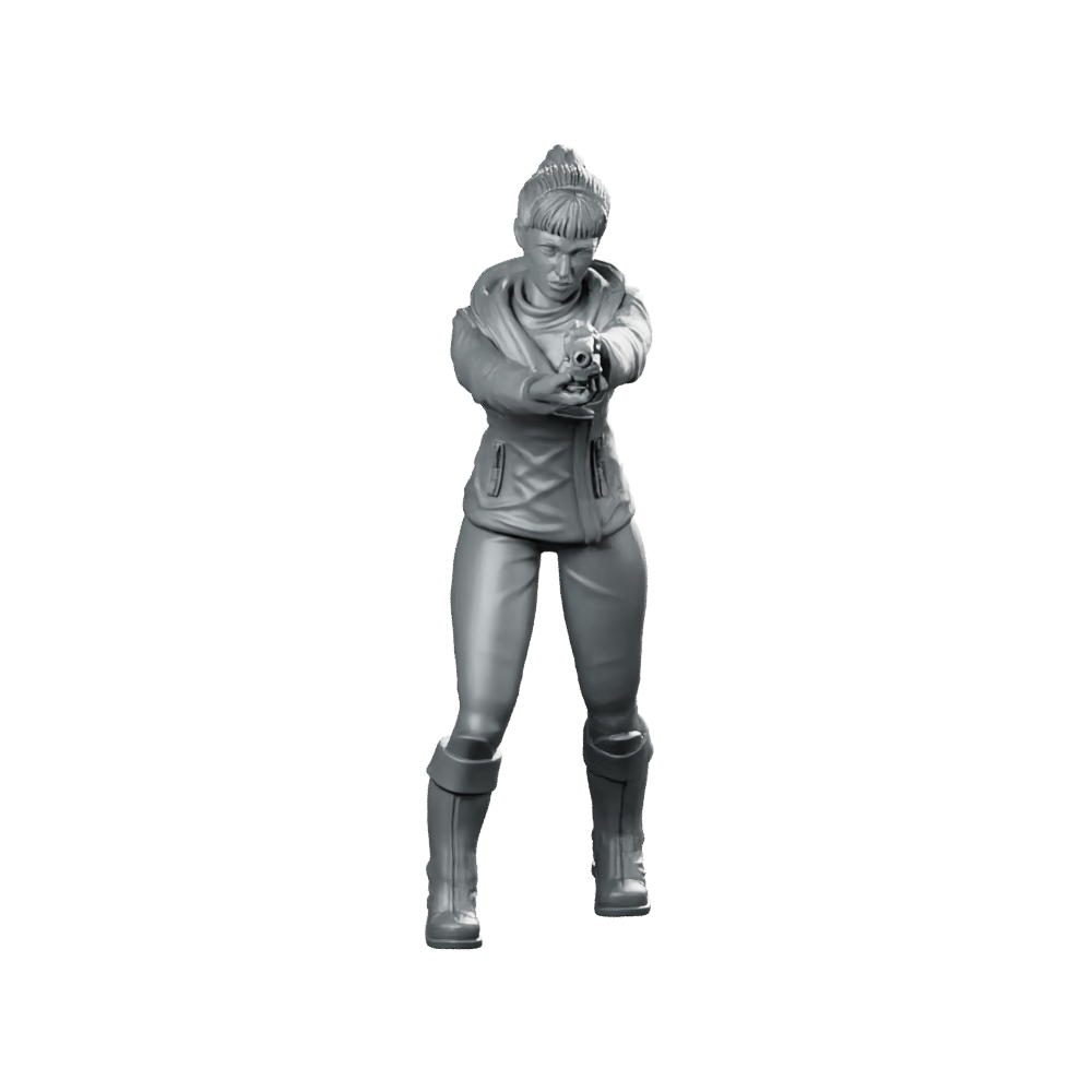 Nexus 9 Replicant Company Assassin Miniature Cyberpunk Operative Miniature 360 Spin 01