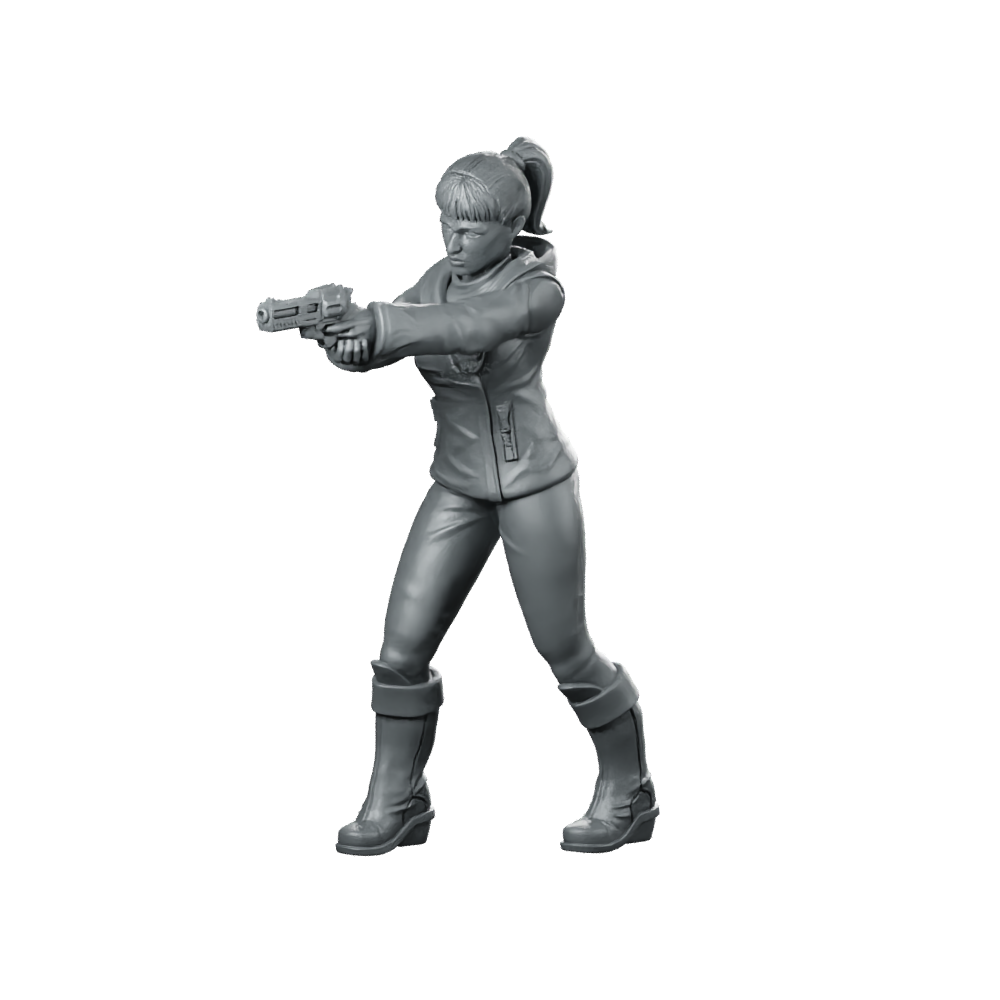 Nexus 9 Replicant Company Assassin Miniature Cyberpunk Operative Miniature 360 Spin 08