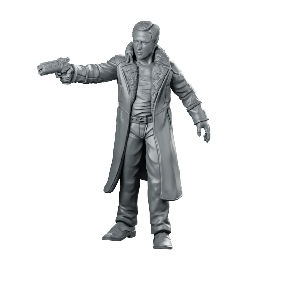 Nexus 9 Replicant Retirement Officer 1 Miniature Cyberpunk Miniature 360 Spin 01