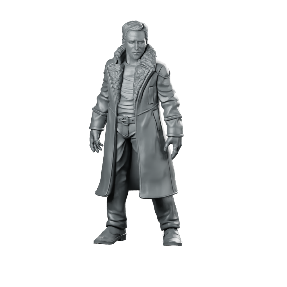 Nexus 9 Replicant Retirement Officer 2 Miniature Cyberpunk Miniature 360 Spin 01